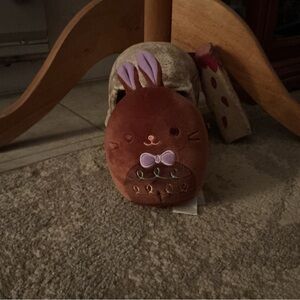 Cute Brown Chocolate Bunny Plush Toy Squishmallow